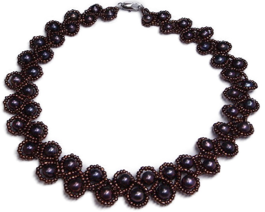 K2267 実物とても綺麗 個性的 ブラック 天然真珠 ネックレス_画像1