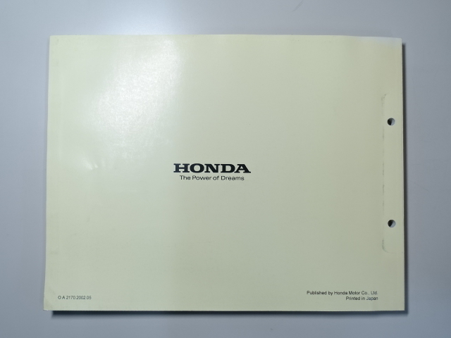 中古本 HONDA CAPA サービスマニュアル パーツカタログ GA4 GA6 平成14年5月 6版 ホンダ キャパ_画像2