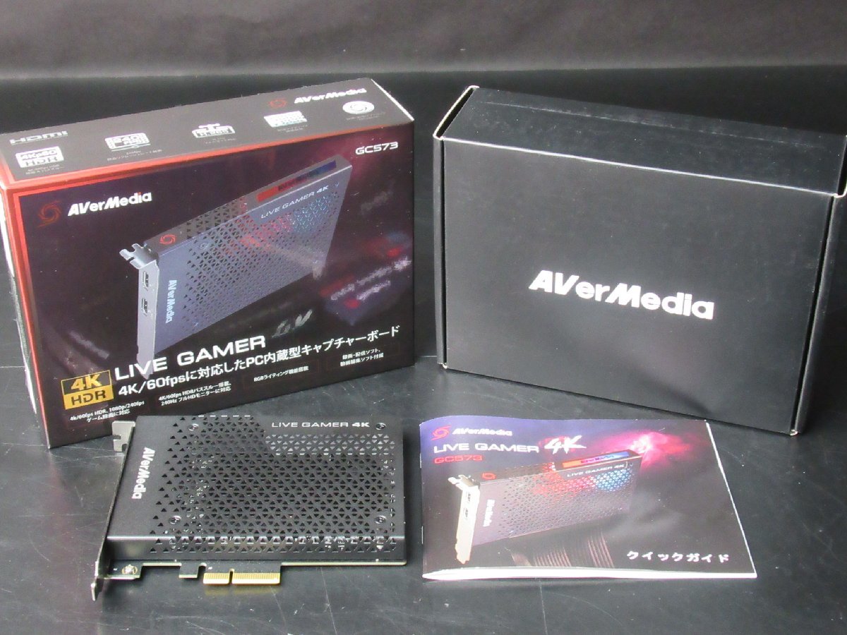 ab348【新品同様】AVerMedia/アバーメディア/Live Gamer 4K/GC573/4Kパススルー対応/PCIe接続/ ゲームキャプチャーボード/YouTubeライブ配信