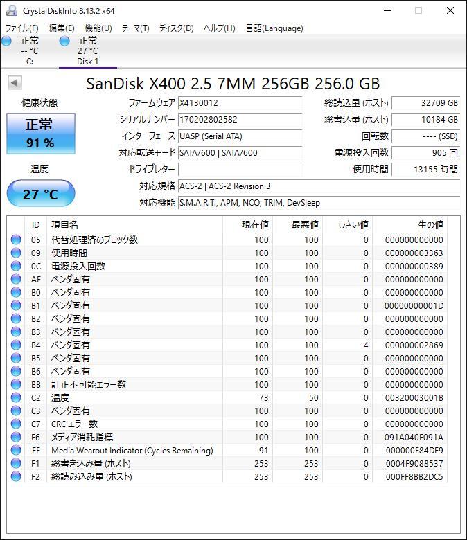 Z462037 SanDisk SATA 2.5インチ 256GB SSD 4点【中古動作品】_画像3