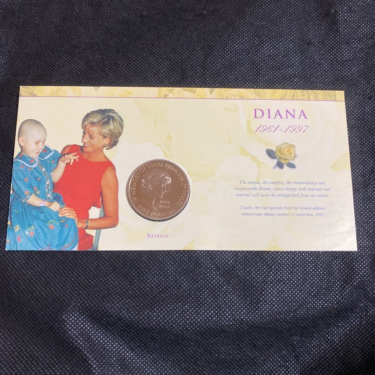 ダイアナ　メモリアルコイン　ダイアナ妃追悼 ニッケル硬貨　5ポンド　コイン　Diana Princess イギリス　ロイヤルミント