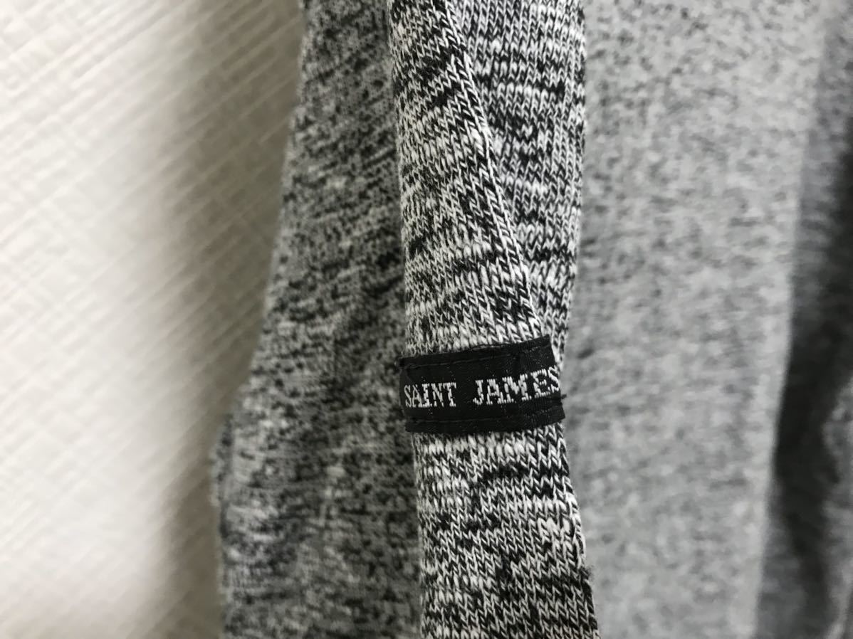  genuine article St. James SAINTJAMES cotton long sleeve T shirt long T suit business Surf cut and sewn men's 40M France made gray bus k shirt 
