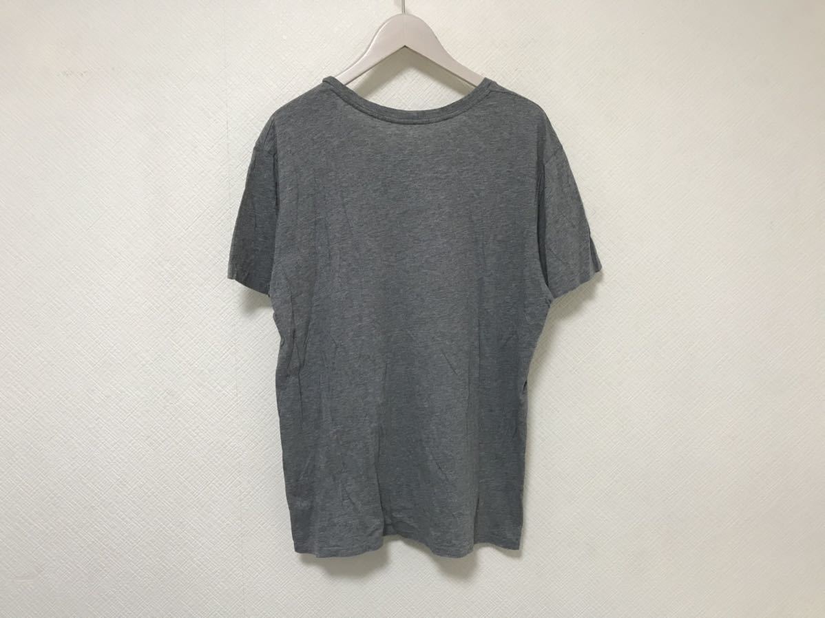 本物アルマーニエクスチェンジARMANI AXコットンロゴプリント半袖TシャツビジネススーツサーフアメカジメンズグレーL