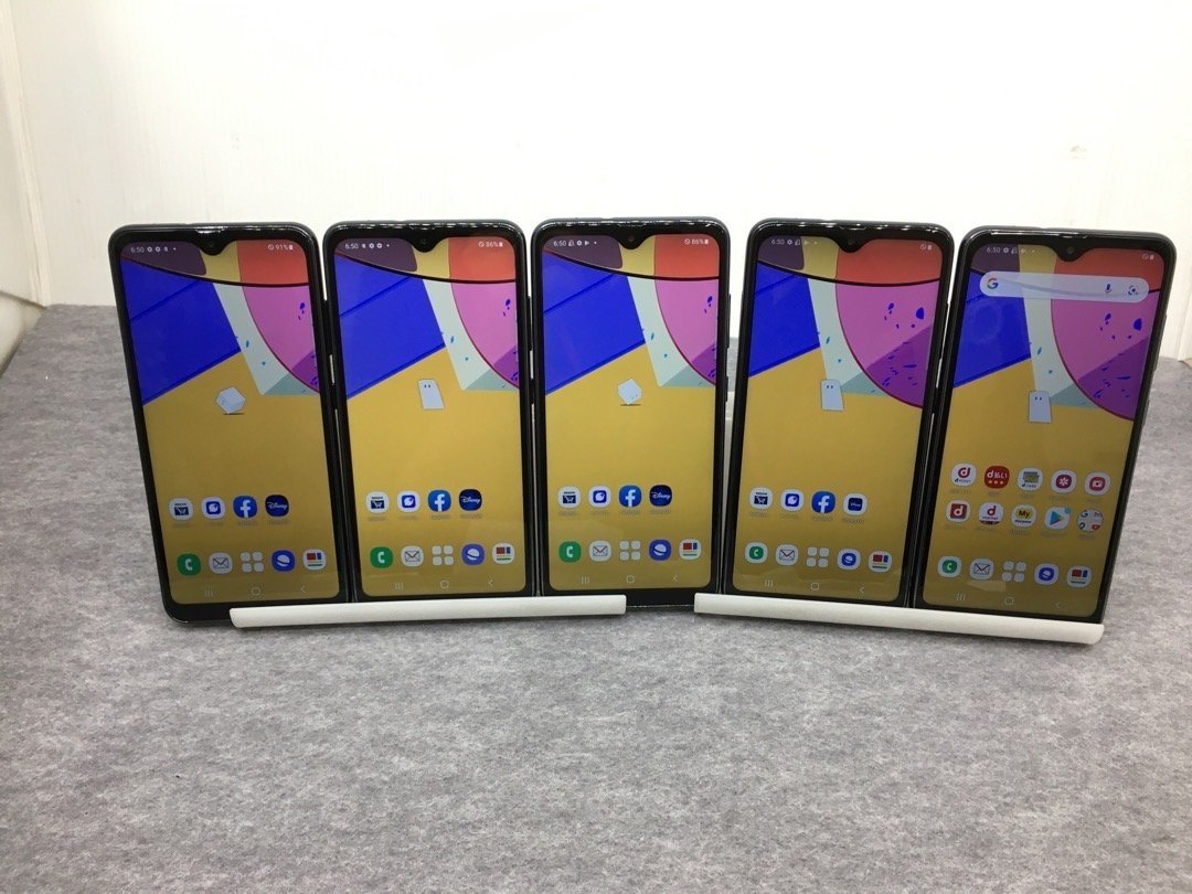 docomo】Galaxy A21 SC-42A 5台セット ブラック androidバージョン