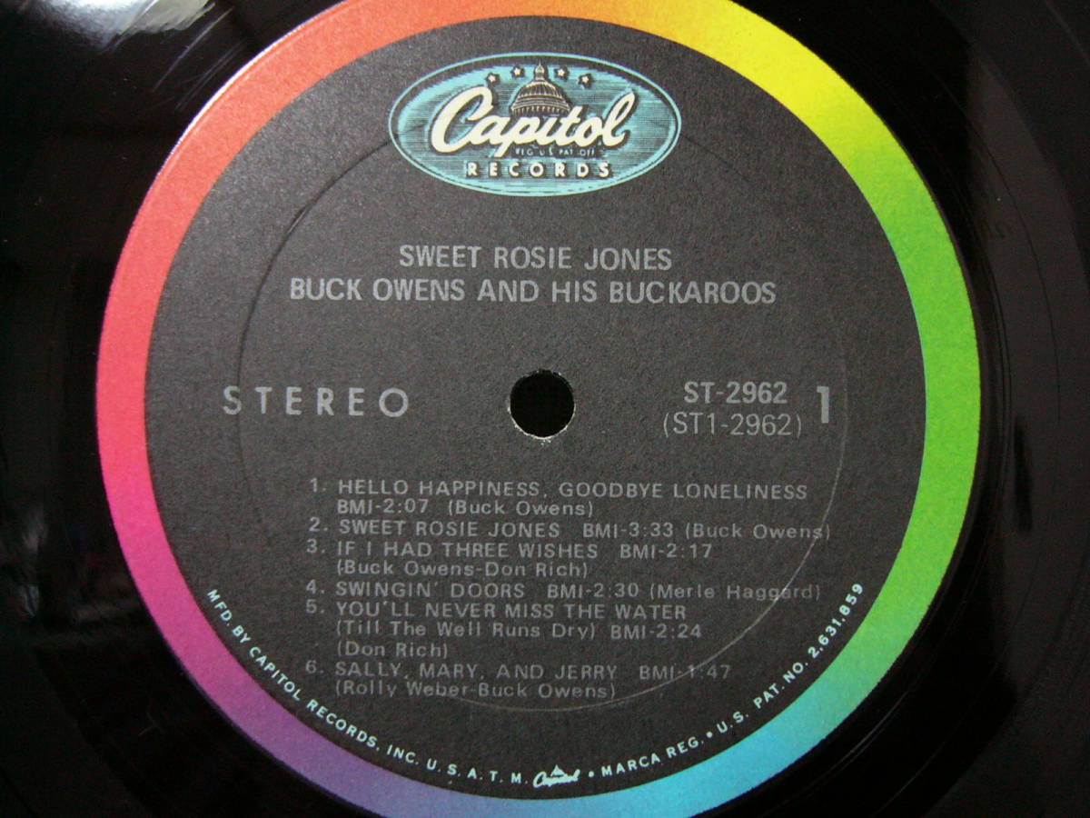 【LP】BUCK OWENS & his BUCKAROOS / SWEET ROSIE JONES　バック・オウエンズ＆バッカルーズ　Don Rich Marle Haggard _画像3