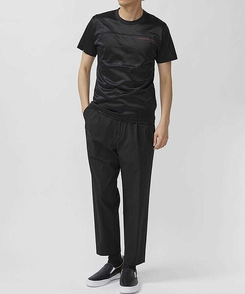 JOHN LAWRENCE SULLIVAN シャイニー ジャージ フットボール Tシャツ 半袖 カットソー 5A012-0120-34 S 黒 ブラック 529M_画像8