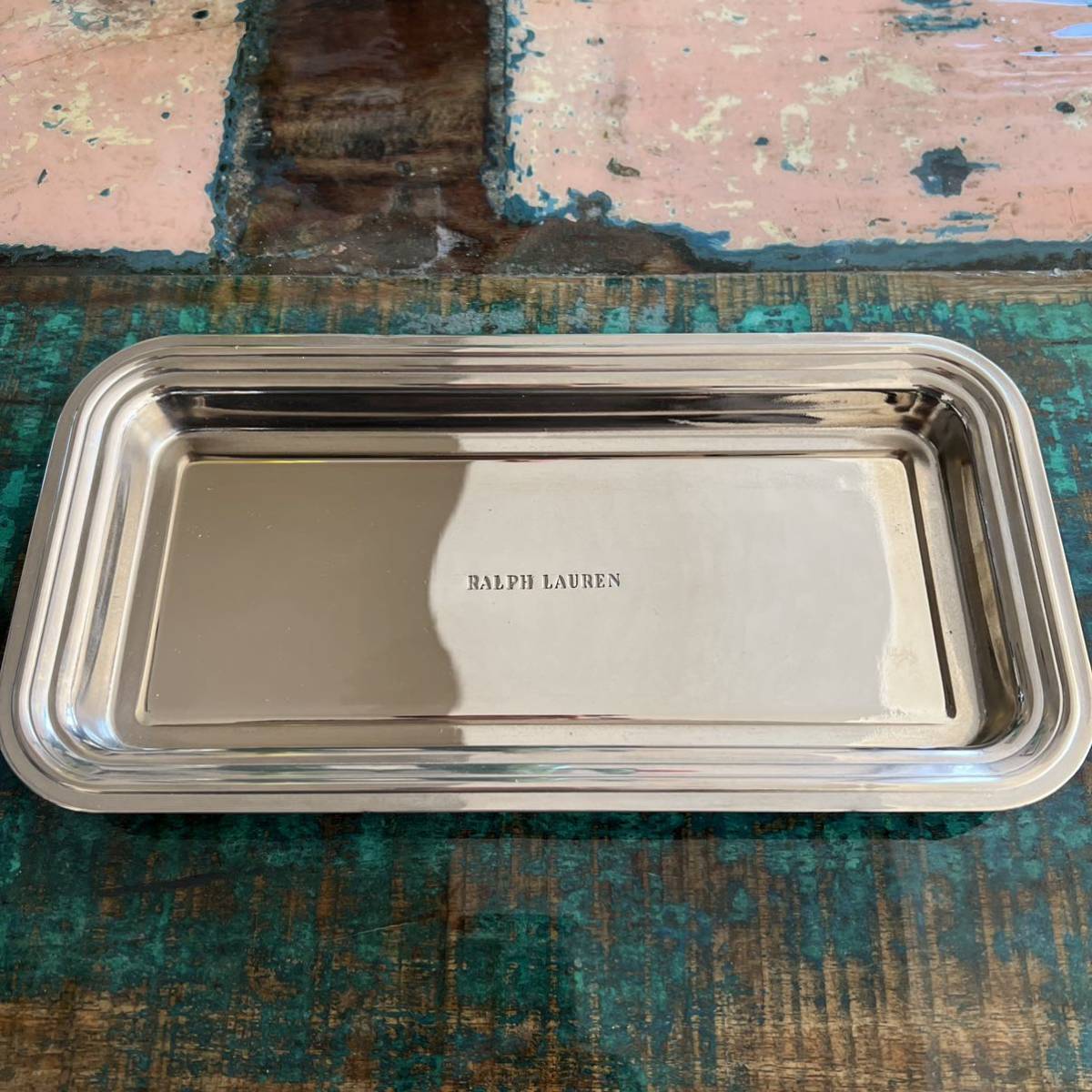 定価7万 RALPH LAUREN ラルフローレン シルバー トレー トレイ 食器 皿 polo ポロラルフローレン 銀食器 SILVER_画像1