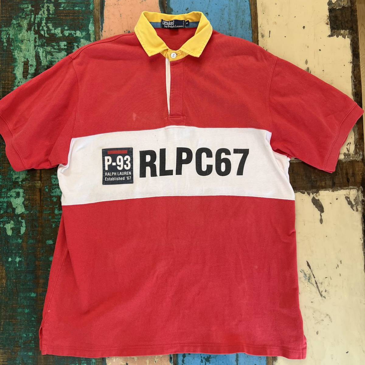 定番 ポロ ラルフローレン 半袖 ラガーシャツ P-93 RLPC67 90s レア