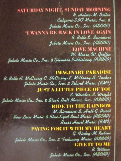 ★ Thelma Houston ： Ride To The Rainbow LP ☆ (( 「Saturday Night, Sunday Morning」収録 / 落札5点で送料無料_画像3