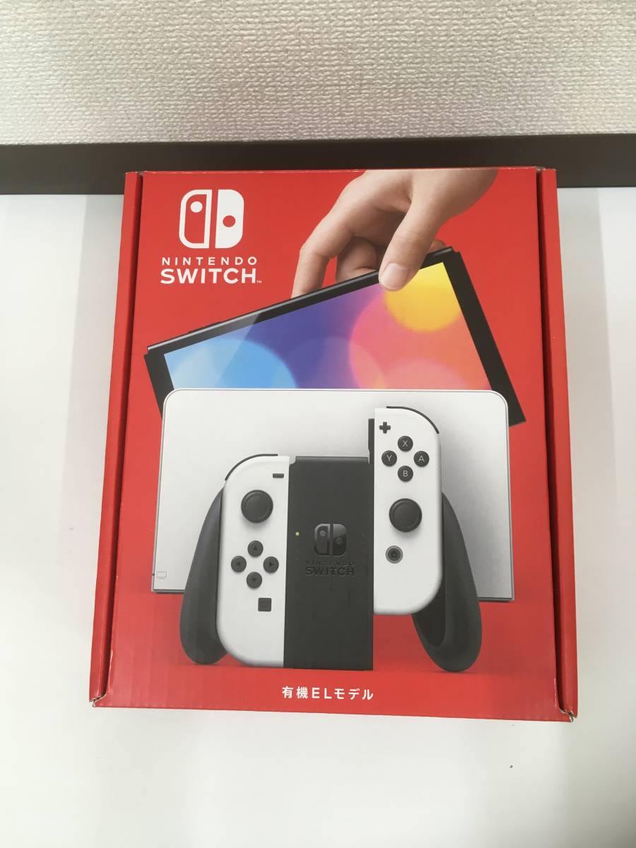 21429t 極美品 NINTENDO SWITCH 任天堂 スイッチ 有機ELモデル HEG-001 Joy-Con(L)/(R) ホワイト 本体 ジョイコン ゲーム機 箱有_画像1