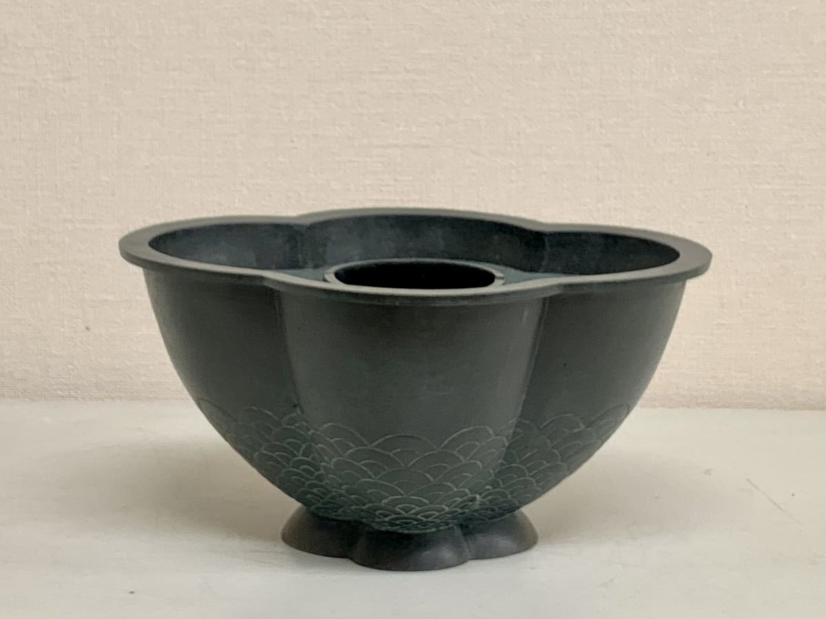 お気にいる 水盤 砂鉢 骨董品 生け花 古銅 asakusa.sub.jp