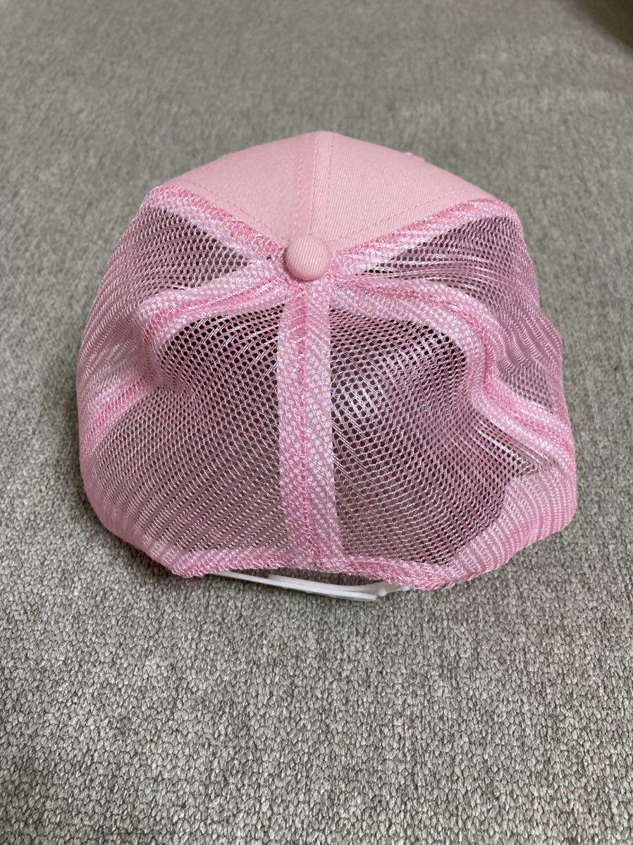 u- bar i-tsu with logo solid embroidery pink cap Uber eats hat mesh 