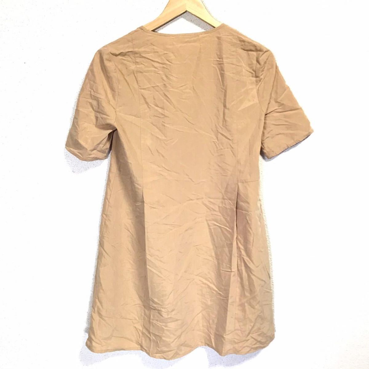 F4933db BCBGeneration( Be si- Be generation ) tag equipped short sleeves One-piece XXS size beige lady's tunic 