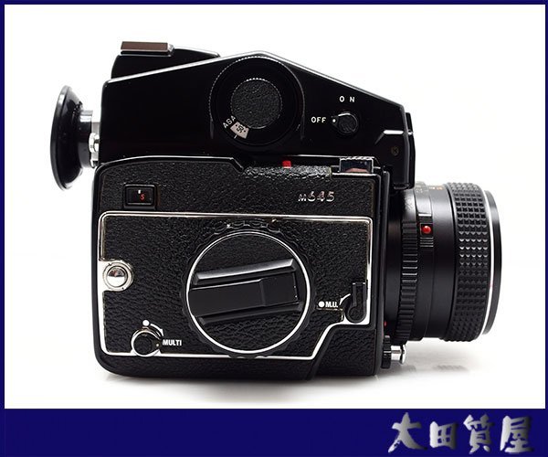 質屋出品☆Mamiya M645 MAMIYA-SEKOR C 80mm F2.8 本体通電・シャッター落ちOK /プリズムファインダー故障通電NG 中古☆1円～_画像4