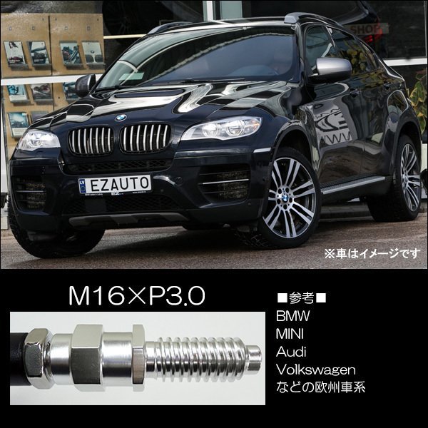 ダミー牽引フック [黒 カーボン柄] BMW MINI M16×P3.0 欧州車汎用 可倒式 レーシングフック/23_画像10