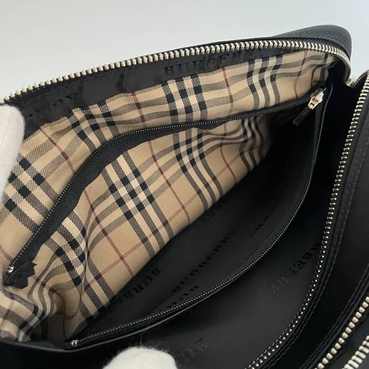 1円 《美品》BURBERRY バーバリー セカンドバッグ ノバチェック
