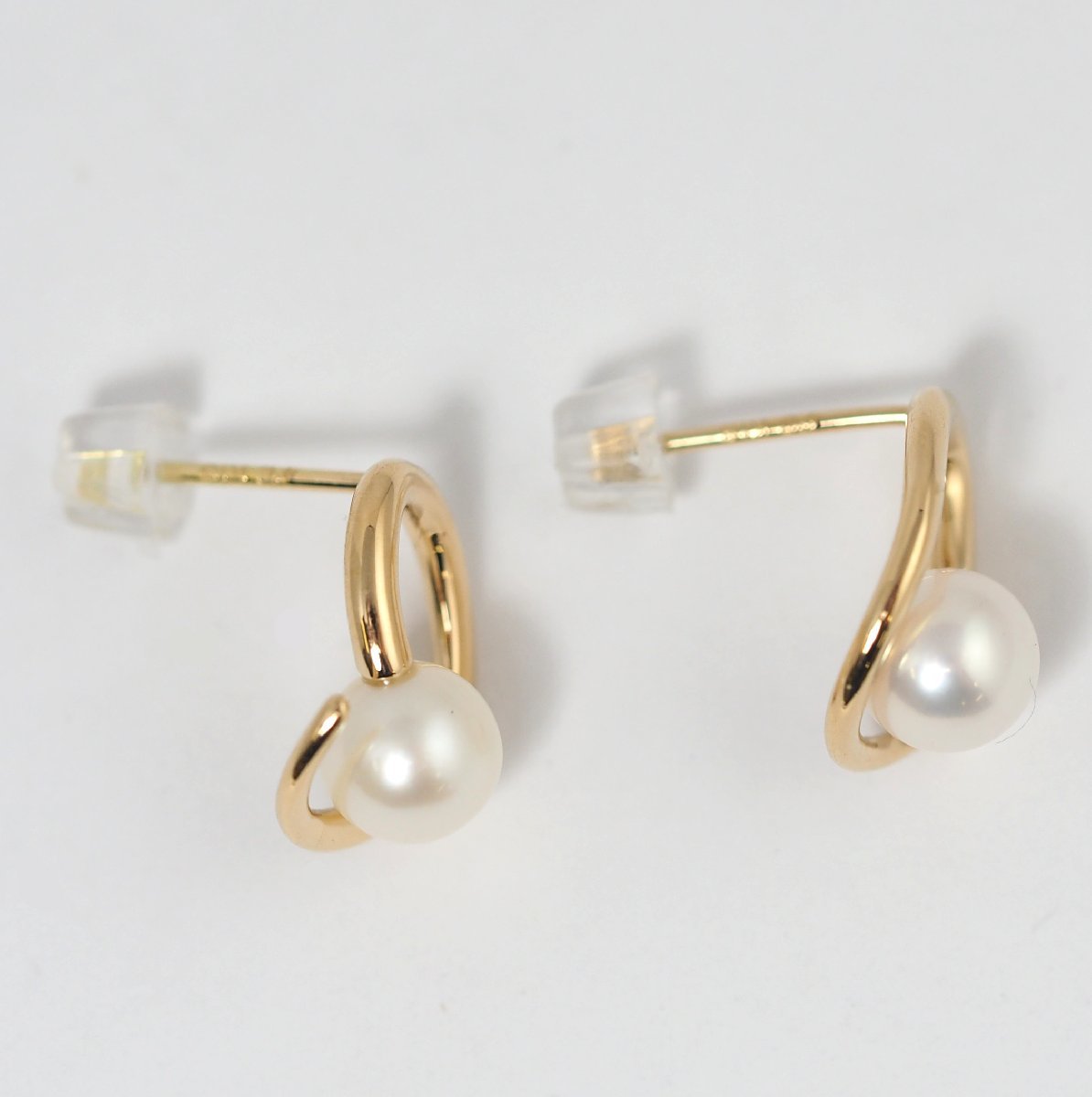 珍しい レターパックOK ピアス Water of Noble パール約5.5mm K18YG 4℃ ピアス