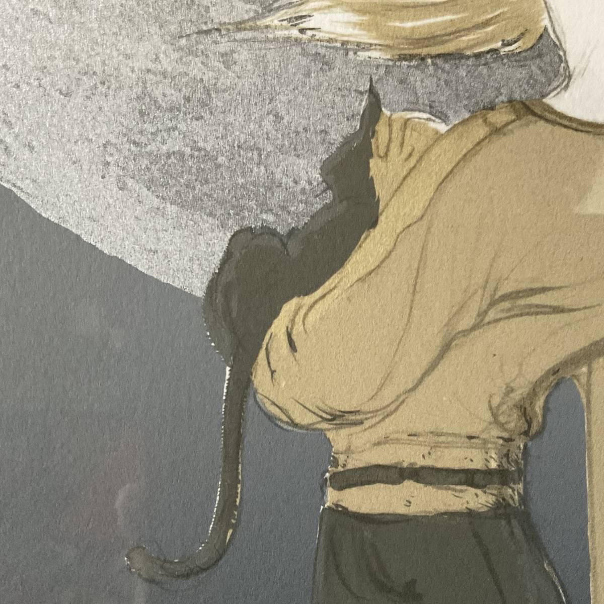天野喜孝 月の猫 リトグラフ 天野喜孝 リトグラフ 『月の猫』244/300 真作保証 版画 FF item