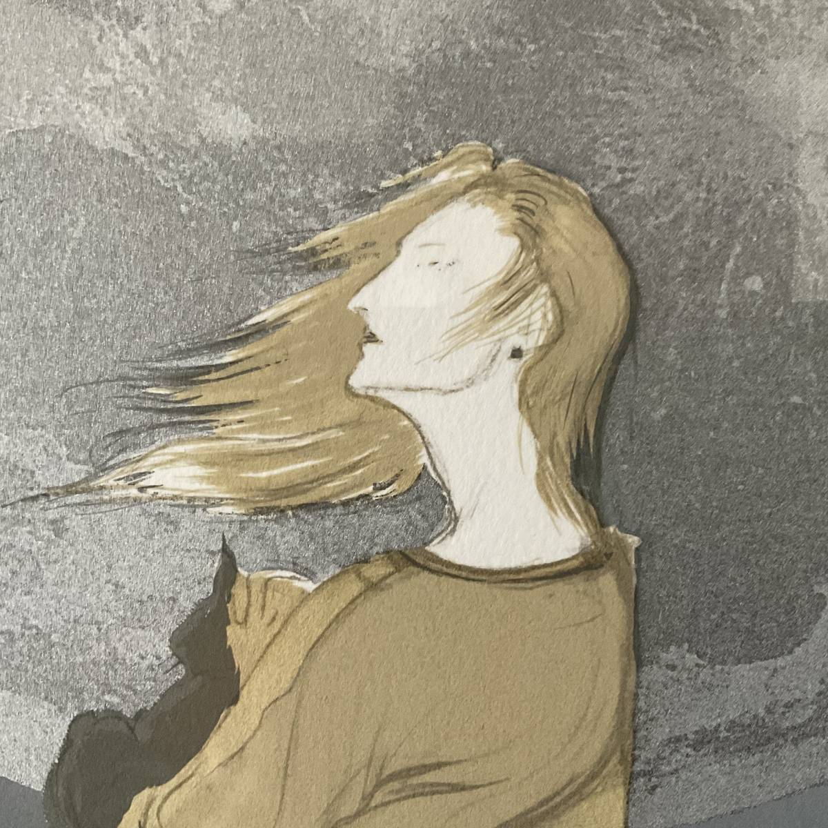 天野喜孝 月の猫 リトグラフ 天野喜孝 リトグラフ 『月の猫』244/300 真作保証 版画 FF item