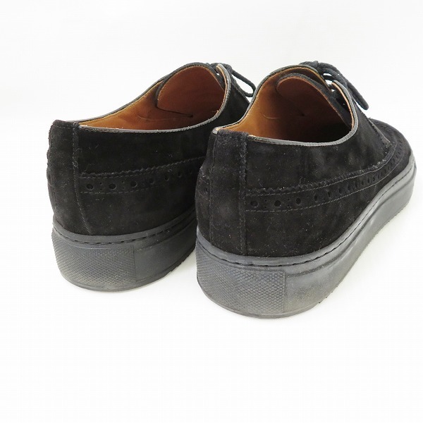 #wns デュカルス DOUCALS シューズ 革靴 42 黒 ブラック オックスフォード スエード レザー 牛革 パンチング 未使用品 メンズ [733169]_画像3