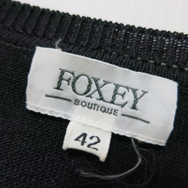 #anc フォクシーブティック FOXEY BOUTIQUE カットソー 42 黒 長袖 レディース [647699]の画像5
