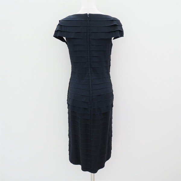 snc タダシショージ TADASHI SHOJI ワンピース ドレス 6 紺 フリル 美
