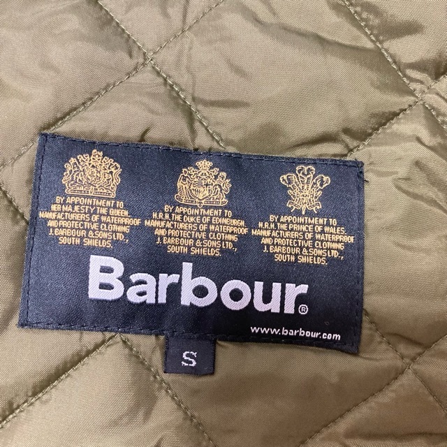 #wnc バブアー Barbour ブルゾン S カーキ 茶 キルティング 中綿 ダブルジップ メンズ [747831]_画像9