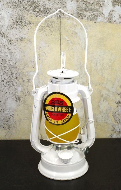 未使用☆Winged Wheel 350 オイル ランプ ランタン ホワイト☆NOS