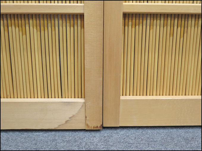 正式的 ◎5) 葭戸 建具 / 4枚1組 高さ約141cm 簀戸 中間 建具