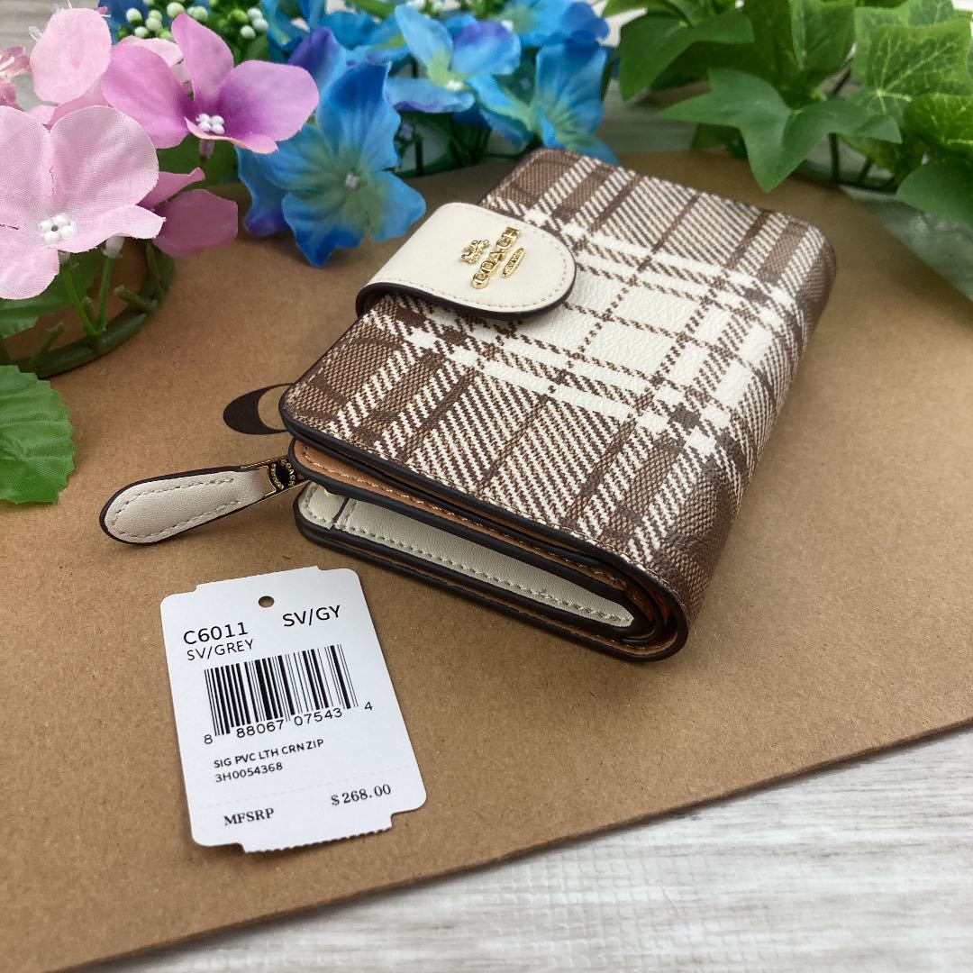 日本製格安 新品 未使用 COACH 財布 レディース 二つ折り ブラウン レッド zAxj5-m71206806216 