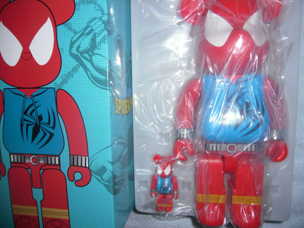 ベアブリック BE@RBRICK SCARLET SPIDER スパイダーマン 100％&400％ star wars BOTANIZE moon SHARK Coca MONA Heart PORTER Nujabes