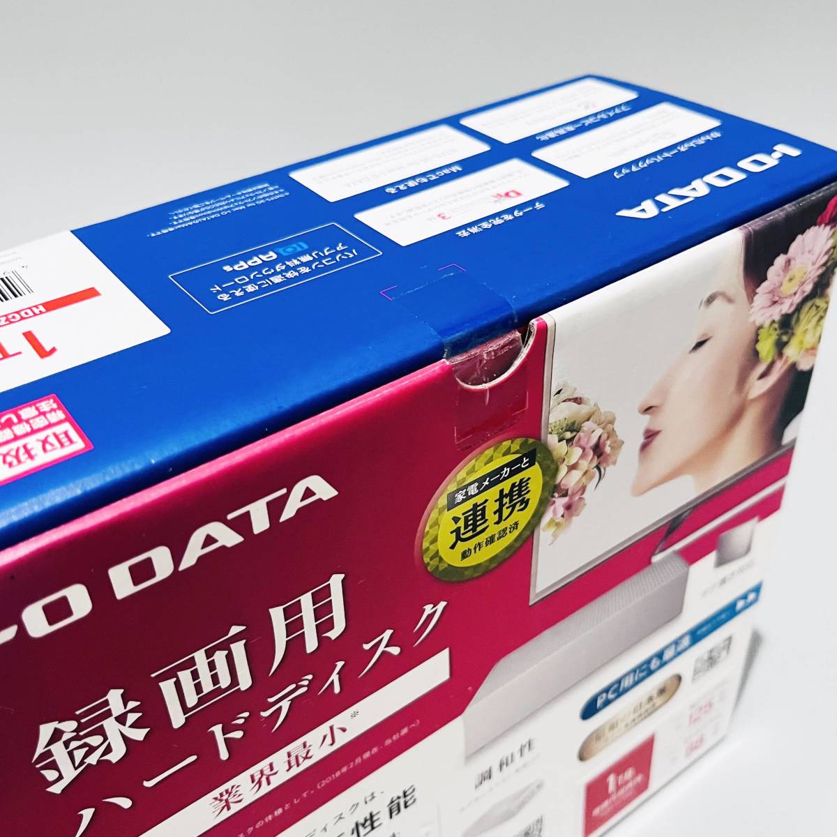 甲HK8537　新品未開封品　保管品　アイ・オー・データ　I-O Data　1TB　日本製　外付けHDD　ハードディスク　HDCZ-UT1WB　TV録画可能_画像6