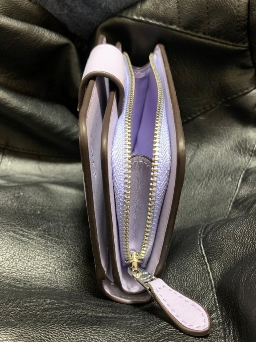 COACH パステルパープル エンボス シグネチャー 短財布 | contifarma.pe
