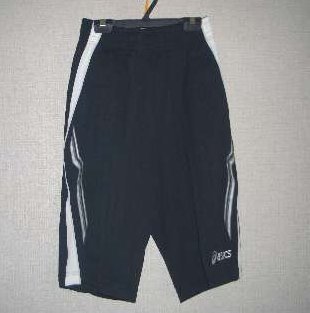 XS7008 Asics warm-up shorts black × light silver O new goods \'