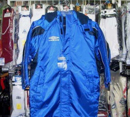  popular : Umbro long boa coat blue × navy blue 150cm* new goods * prompt decision price /