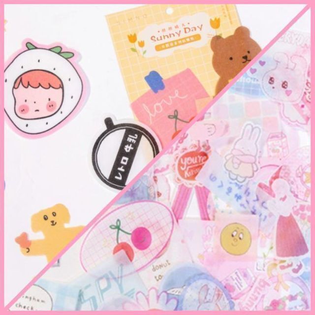 中古】 ゲリラSALE▶︎import 海外女の子装飾ステッカーセットF