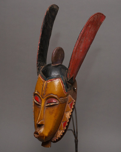 アフリカ コートジボワール ヤウレ族 マスク 仮面  木彫り