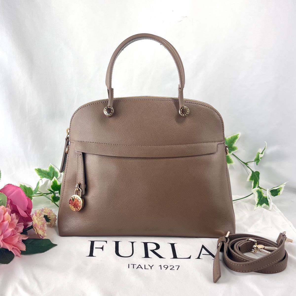 人気!フルラ FURLA パイパー 2way ショルダーバッグ ブラウン