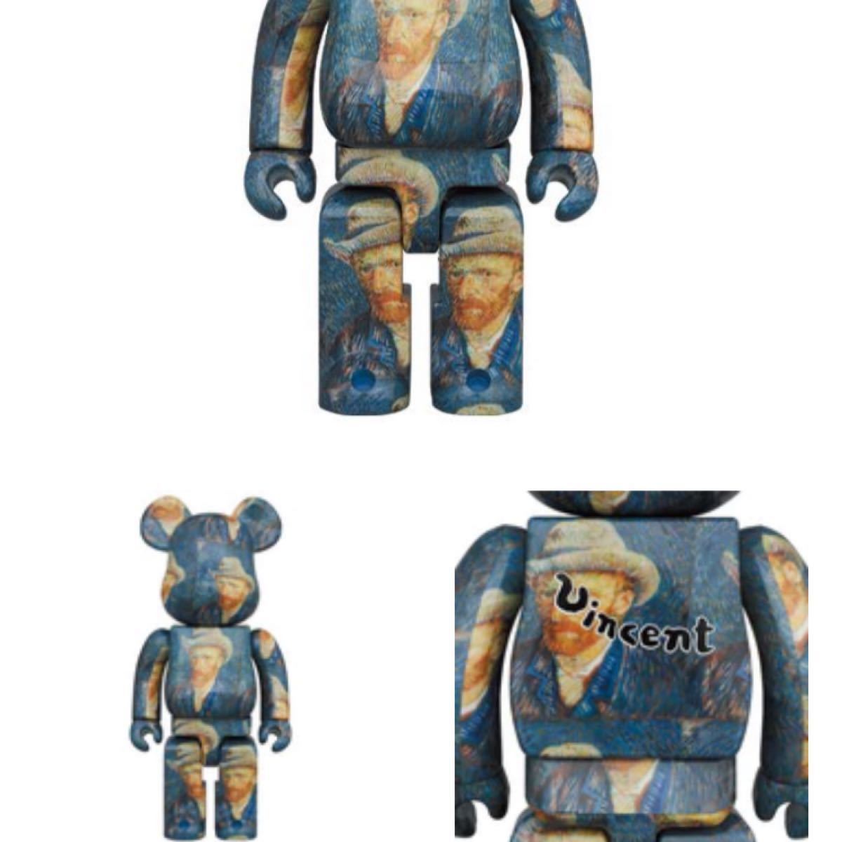 新品未開封 BE@RBRICK「Van Gogh Museum」ベアブリック ヴァン・ゴッホ 灰色のフェルト帽の自画像」1000%