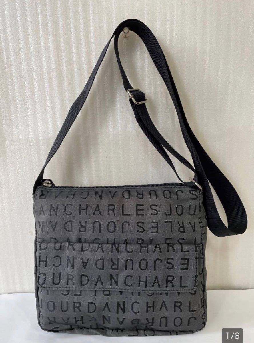 CHARLES JOURDAN シャルルジョルダン ショルダーバッグ 斜め掛け グレー