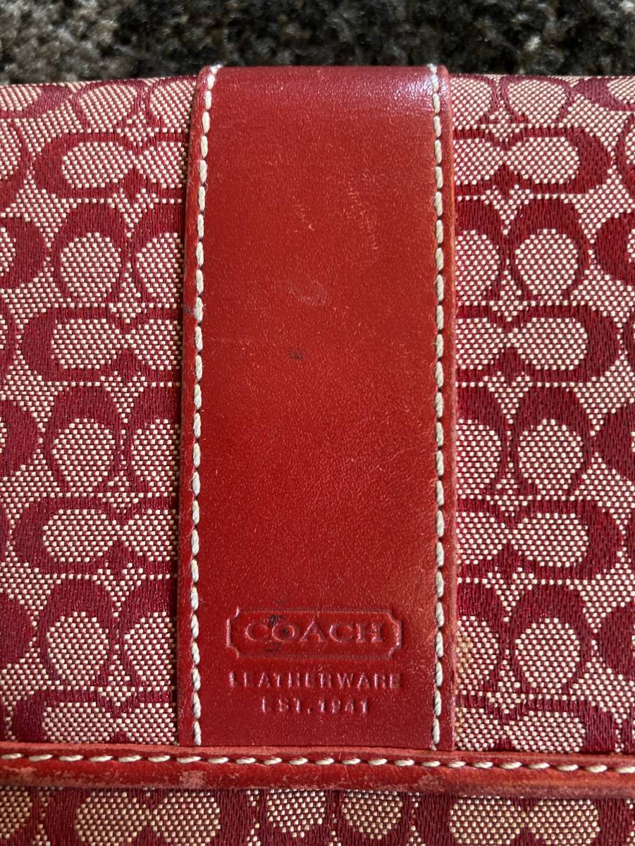 ♪coach 　長財布　ウォレット　赤_画像2