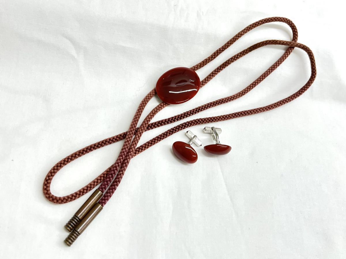 贈答品 アンモナイト 鼈甲 天然石 vintage ループタイ 13点セット