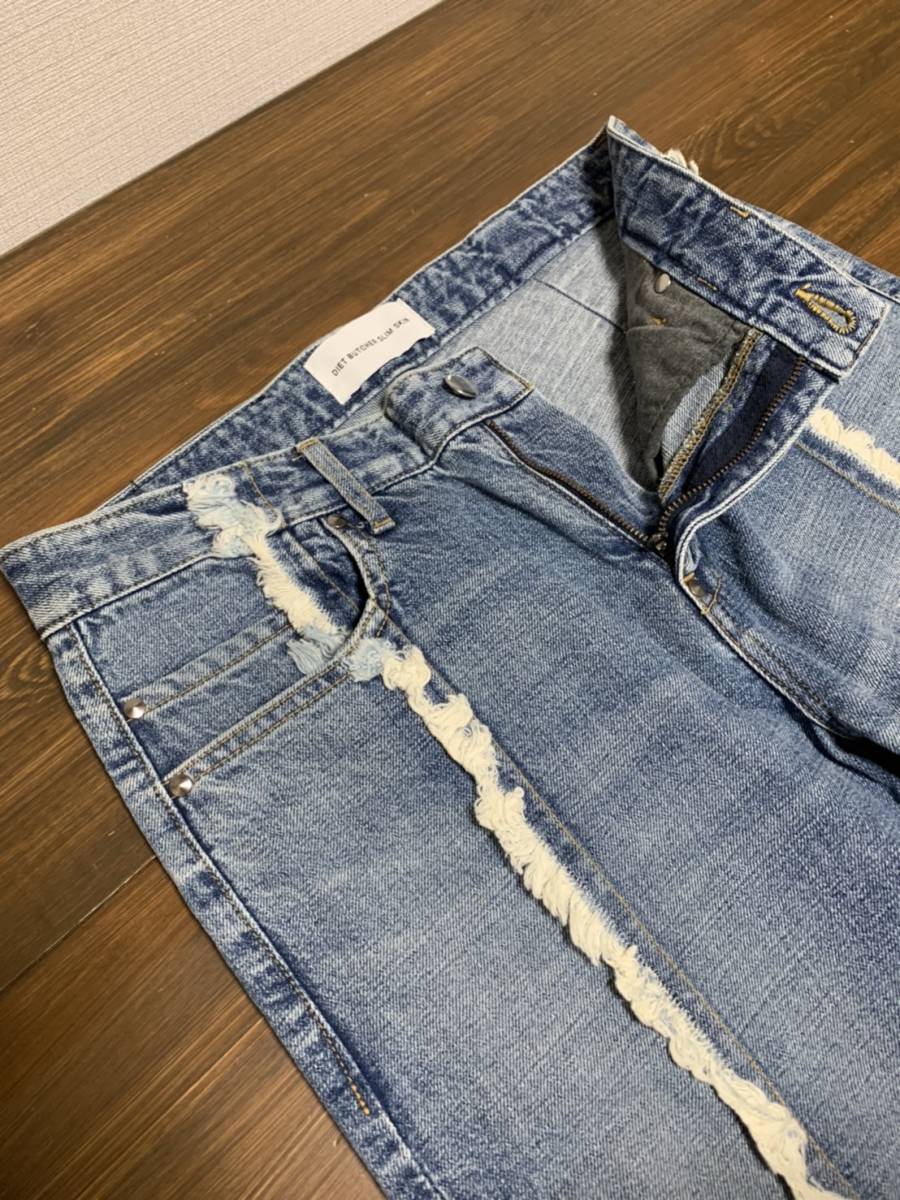 美品[DIET BUTCHER SLIM SKIN] 18SS 定価87,060 JOINED DENIM SETUP 再構築 ドッキングデニムセットアップ 2 日本製 ダイエットブッチャー_画像7