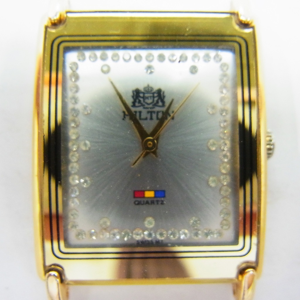 海外 定価 ■ ヒルトン HILTON クオーツ スクエア 腕時計 HQ0016 ケースのみ 部品取りに keyobject.tn keyobject.tn