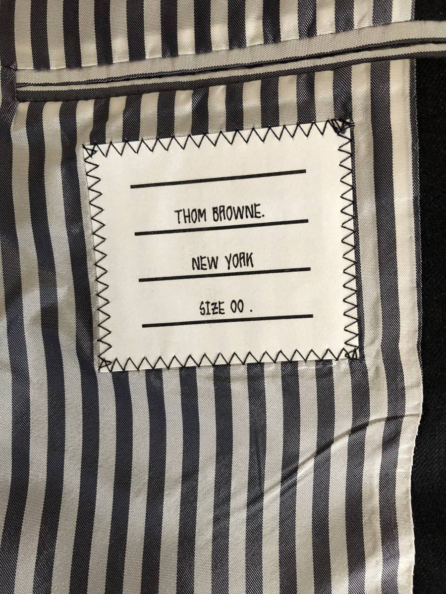 THOM BROWNE ジャケット パンツ タイ 00 チャコール ウール 定番 イタリア製 SUPER 120's TWILL トムブラウン スーツ アメリカ NEW YORK_画像4