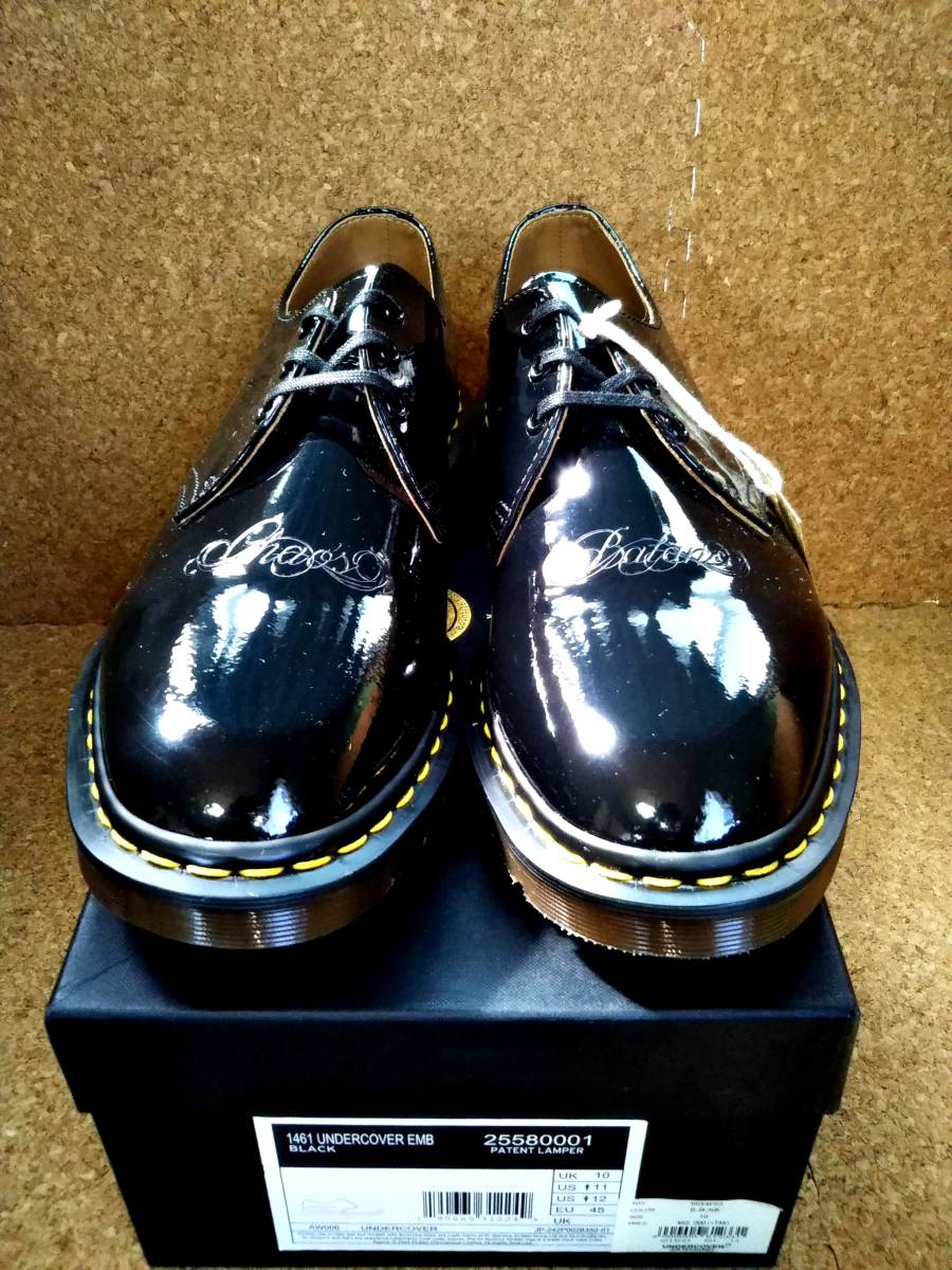 [Dr.MARTENS×UNDERCOVER] Dr. Martens × undercover Британия производства 1461 3 отверстие обувь UK10 (29cm ) сотрудничество ограниченный товар очень редкий [ не использовался ]