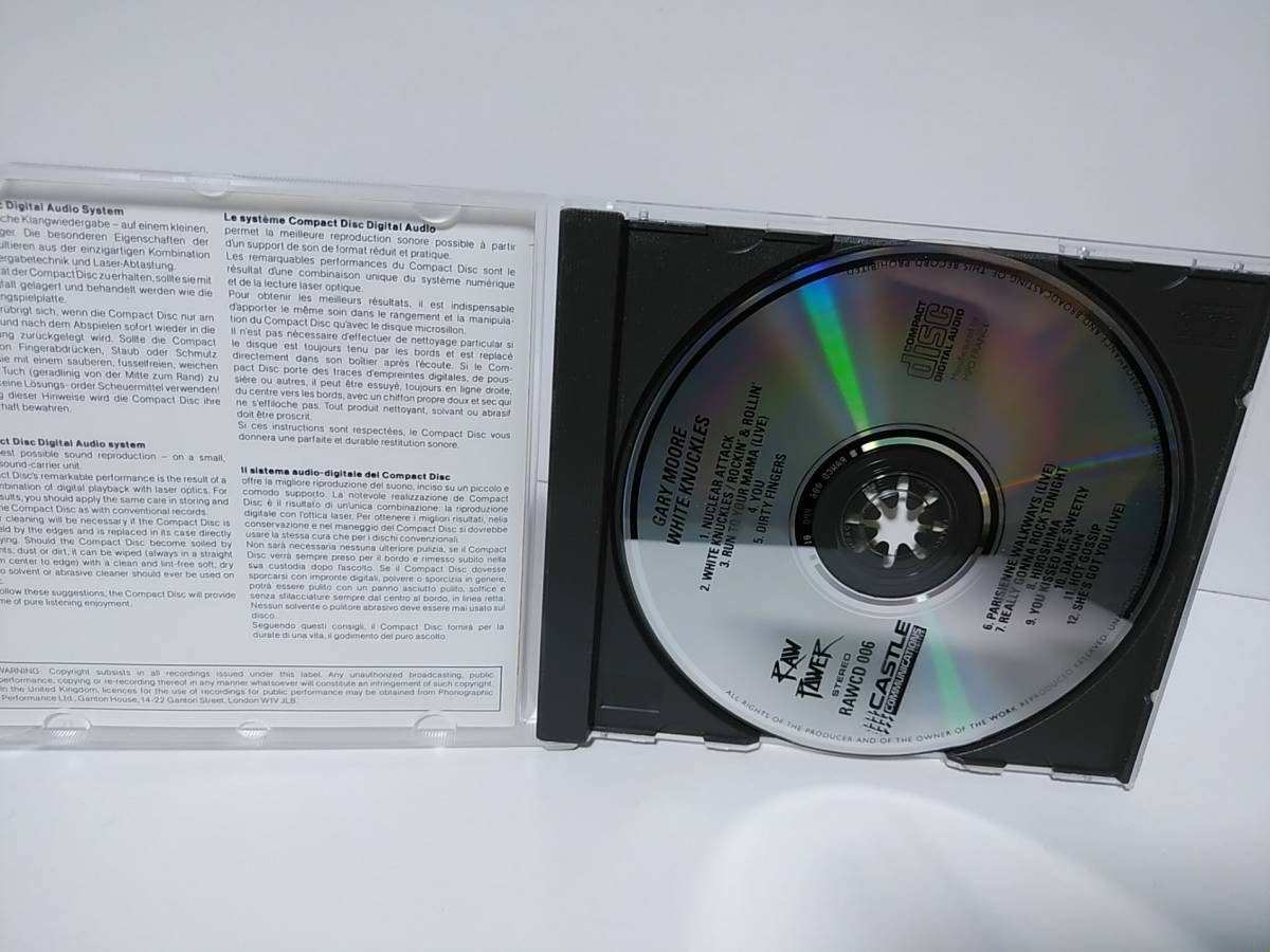 ゲイリー・ムーア GARY MOORE / WHITE KNUCKLES 輸入盤 RAWCD006の画像3