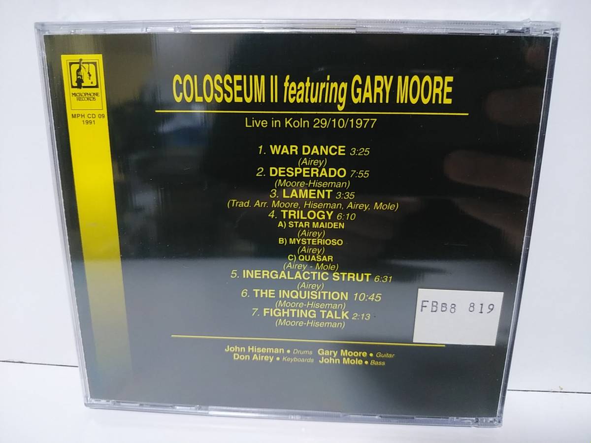 COLOSSEUM2 featuring GARY MOORE Gary * Moore / зарубежная запись live in europe 1977 нераспечатанный 