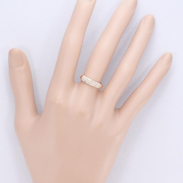 K18PG リング 指輪 9.5号 ダイヤ 0.10 総重量約1.0g 美品 送料無料