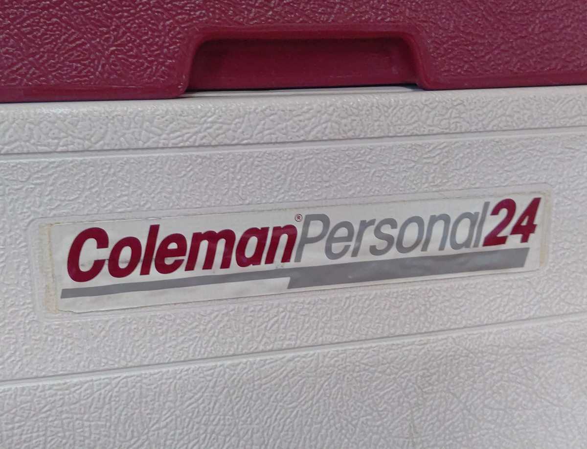 コールマン Coleman personal24 クーラーボックス USA製 レトロ アウトドア 中古 送料無料 即決